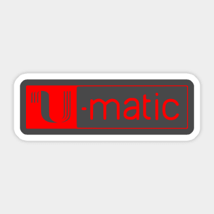 U-matic 3/4 inch video tape red logo Umatic Sticker